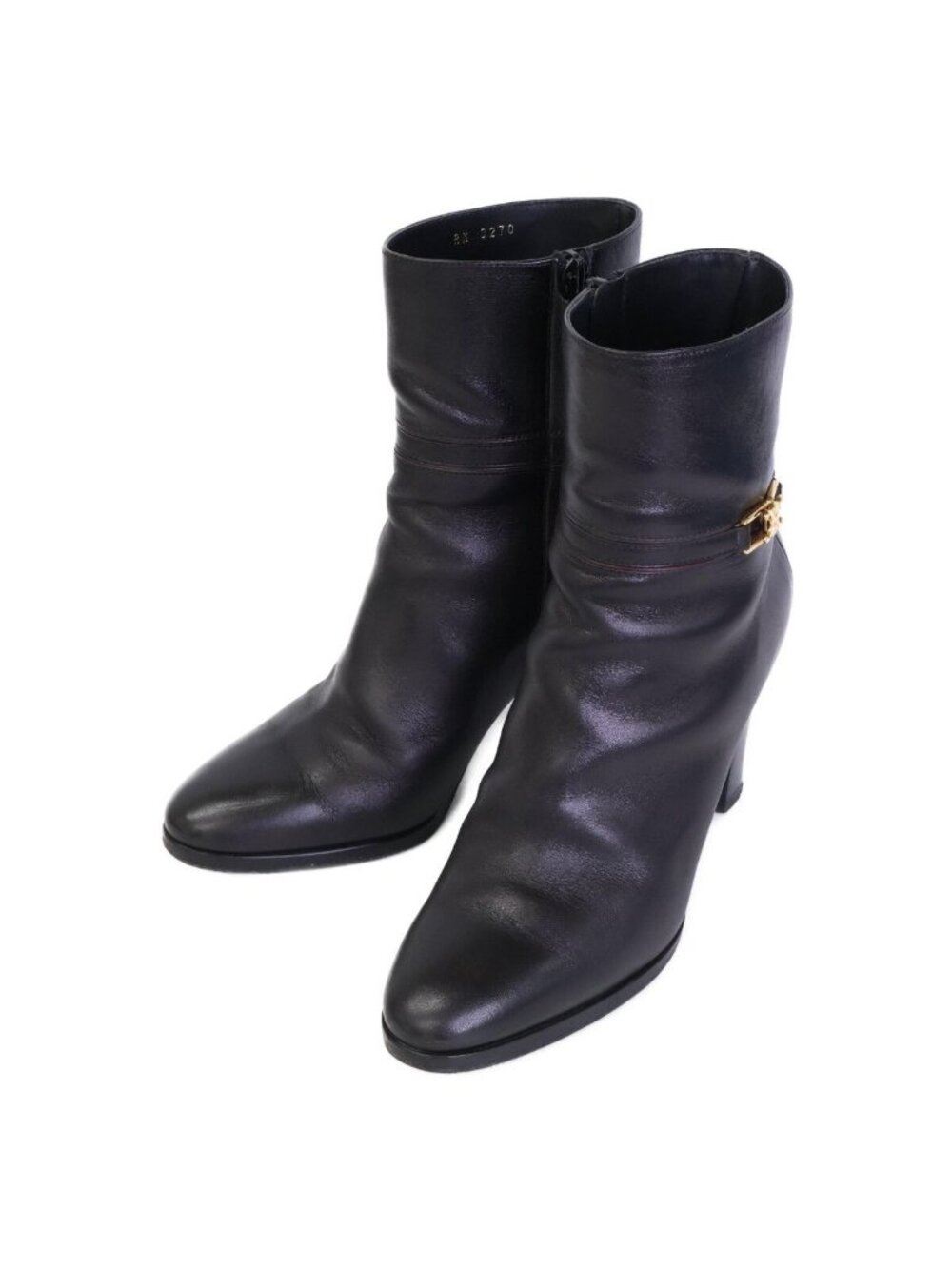 Celine Triomphe Claude Ankle Boots Chunky Heel Short